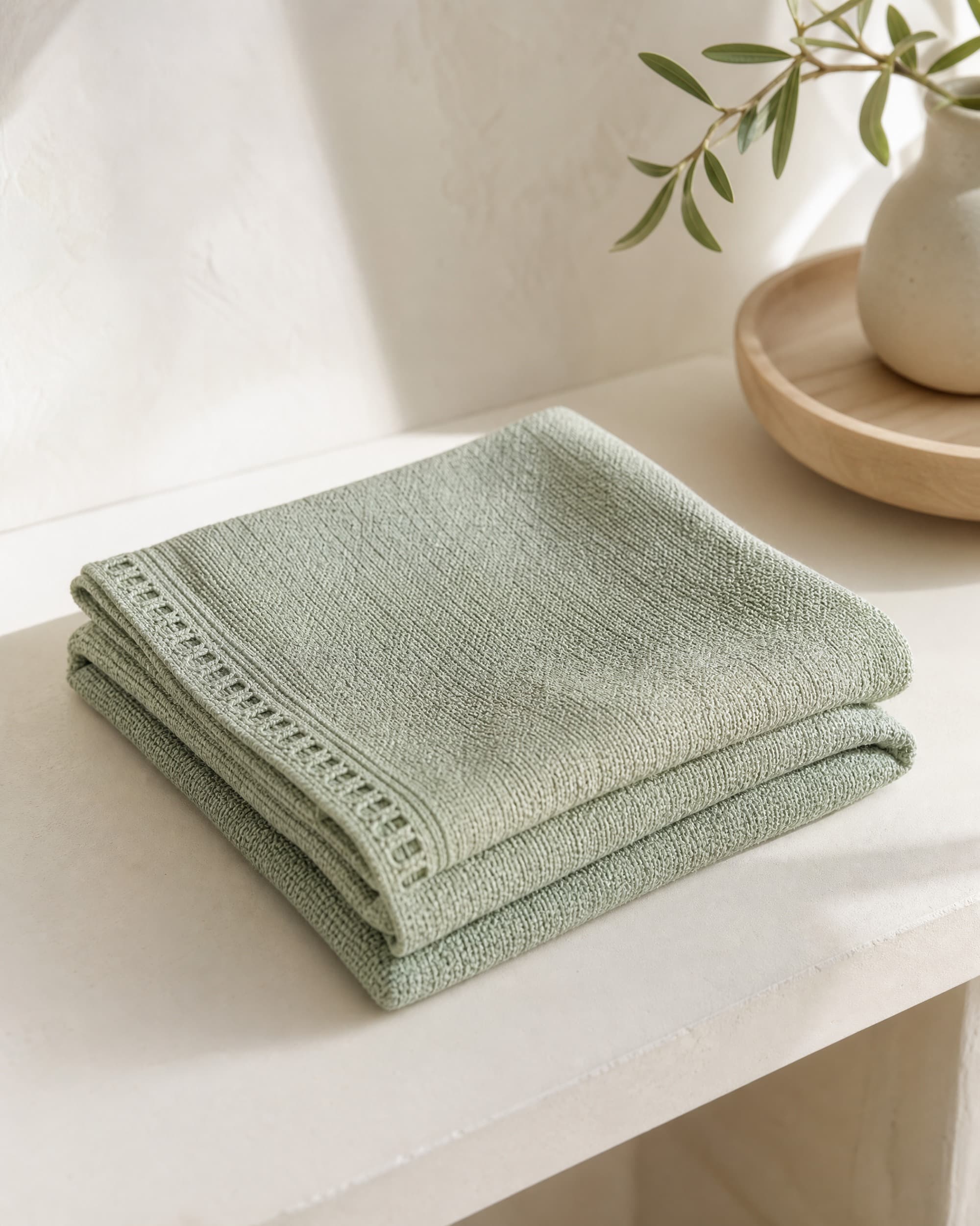 Example product artwork for the fictional Sample product Soft-Weave Practice Towel.