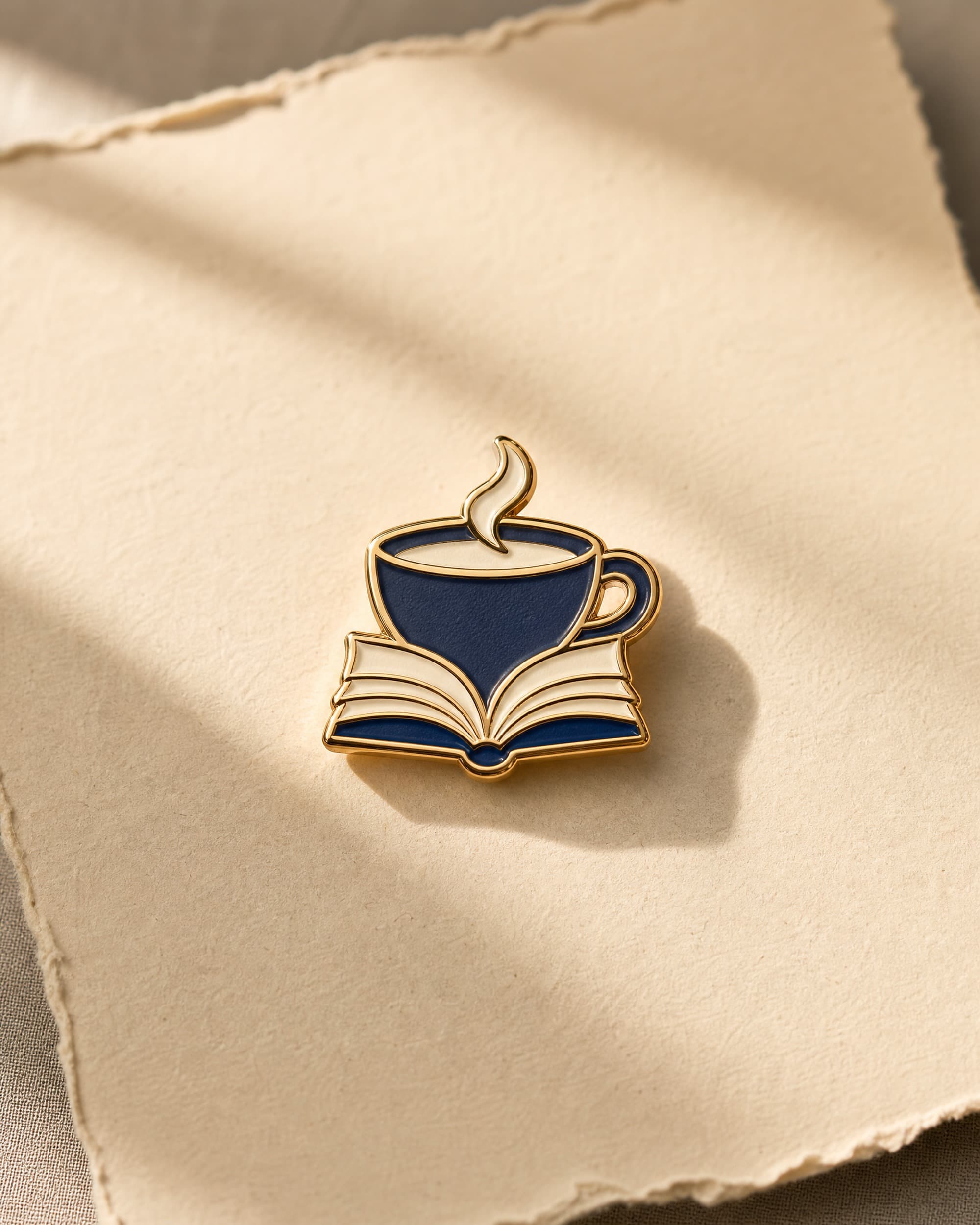 Example product artwork for the fictional Sample product Second Cup Enamel Pin.