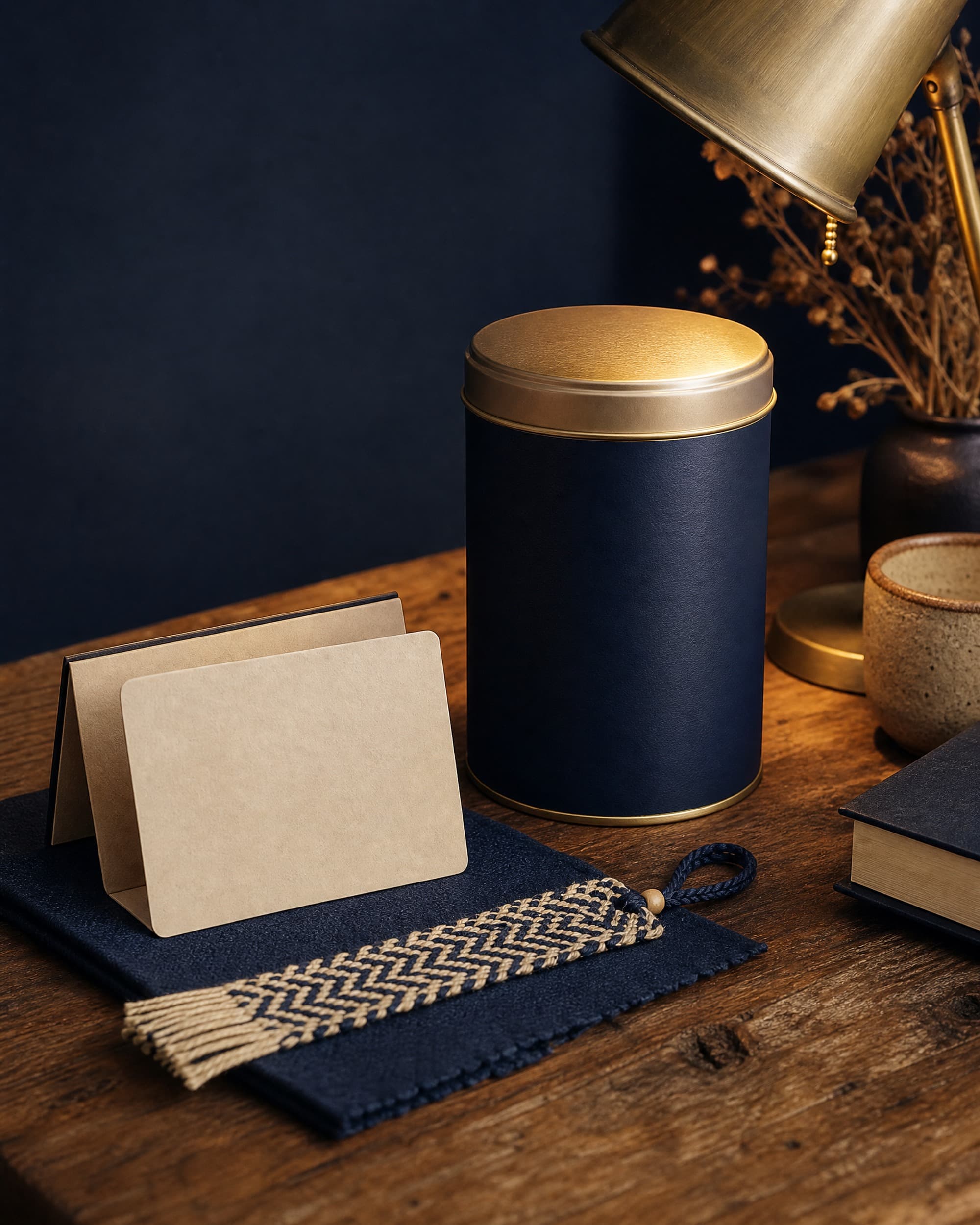 Example product artwork for the fictional Sample product Evening Reader Gift Pair.