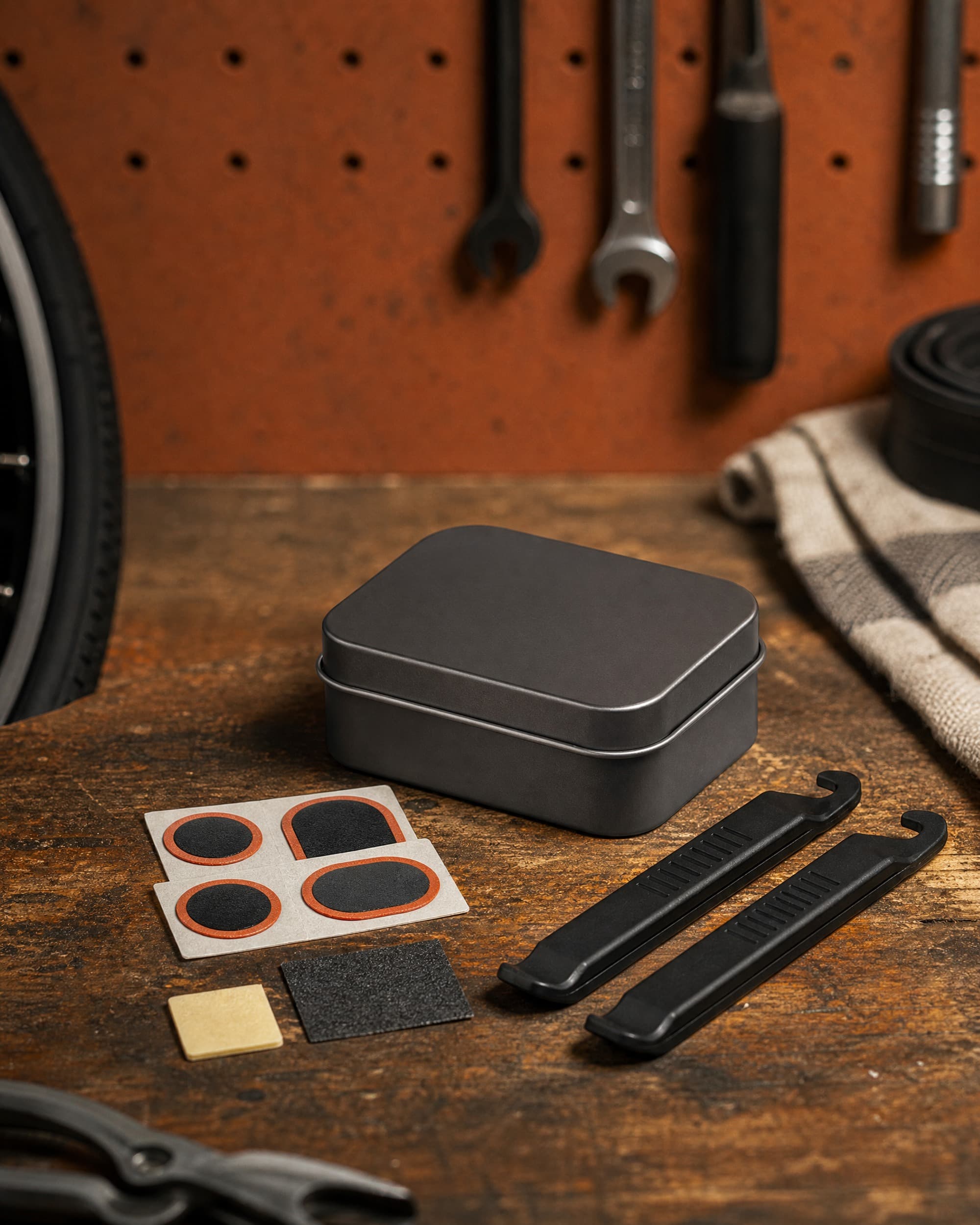 Example product artwork for the fictional Sample product Commuter Patch Kit.
