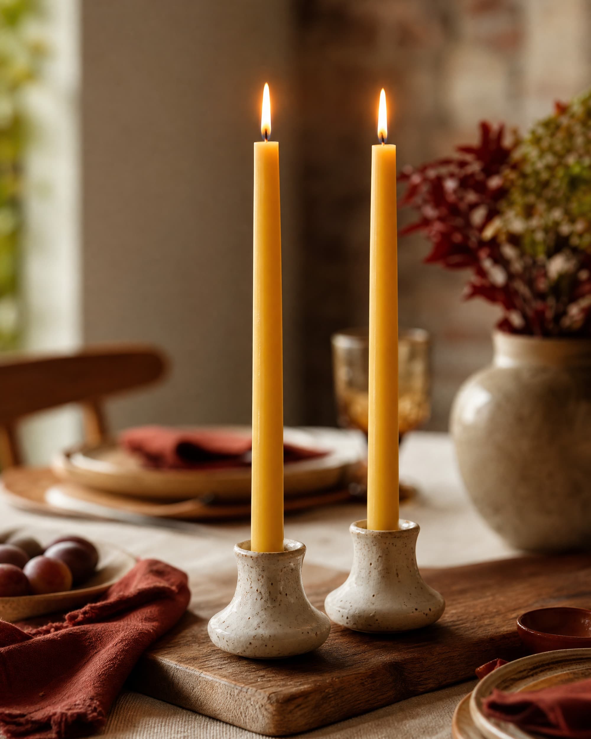 Example product artwork for the fictional Sample product Community Dinner Candle Pair.
