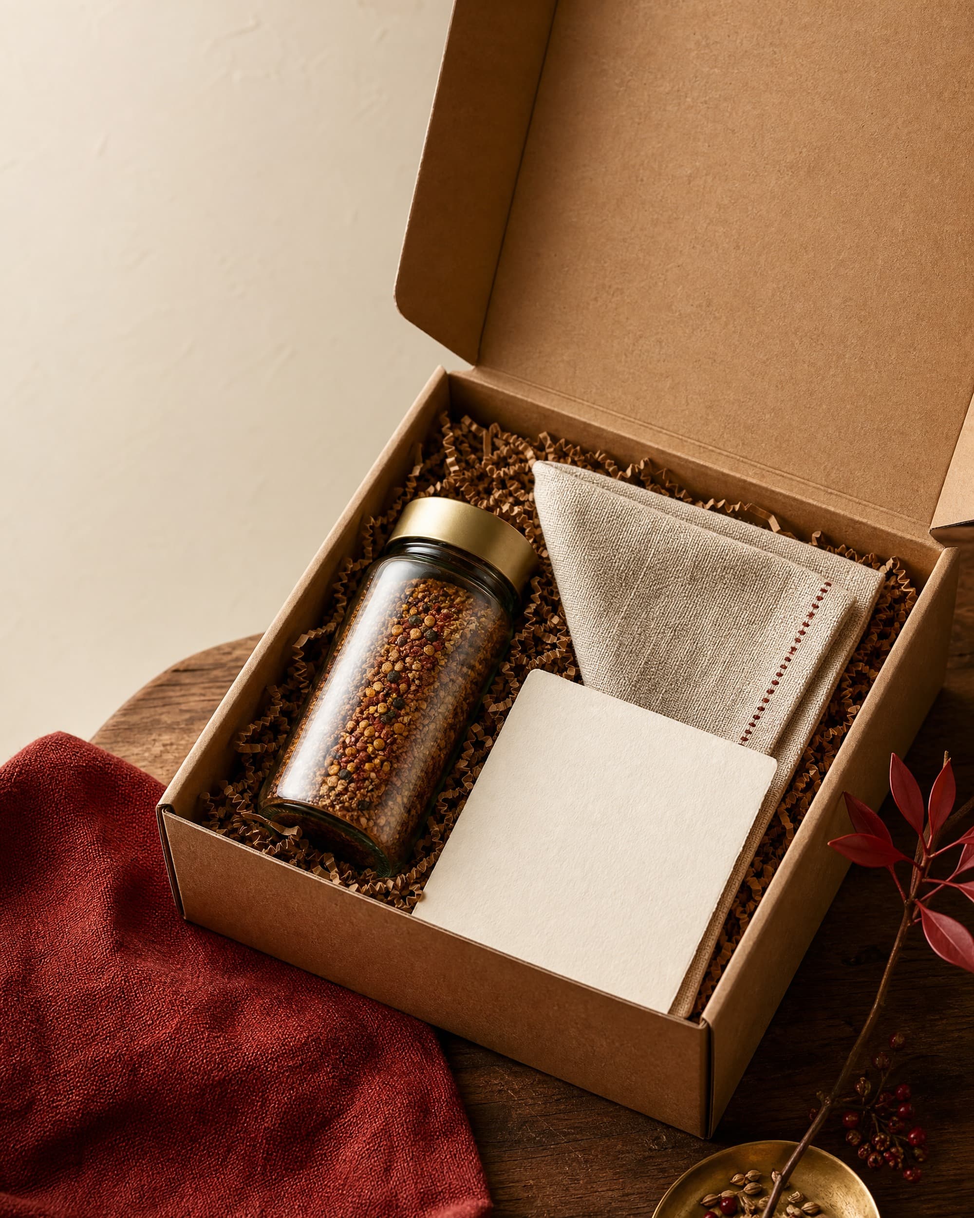 Example product artwork for the fictional Sample product Family Table Gift Box.