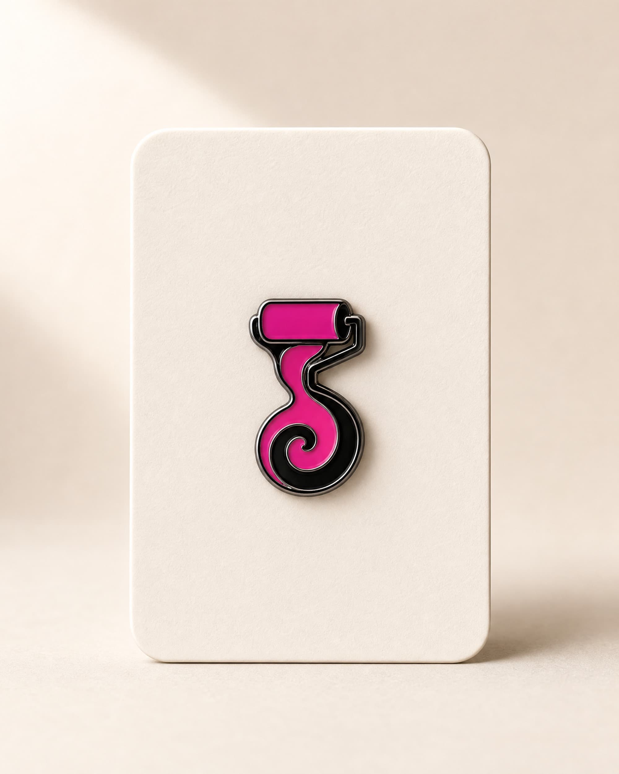 Example product artwork for the fictional Sample product Painted Line Enamel Pin.