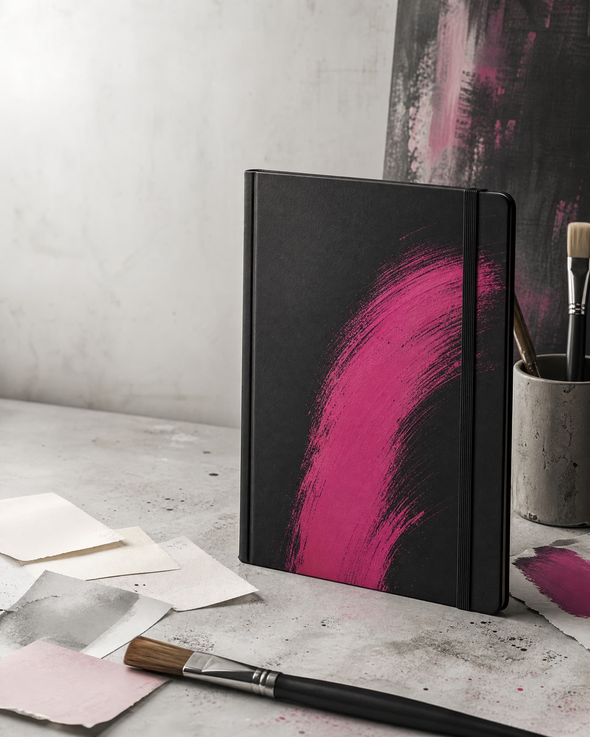 Example product artwork for the fictional Sample product Mural Sketchbook.